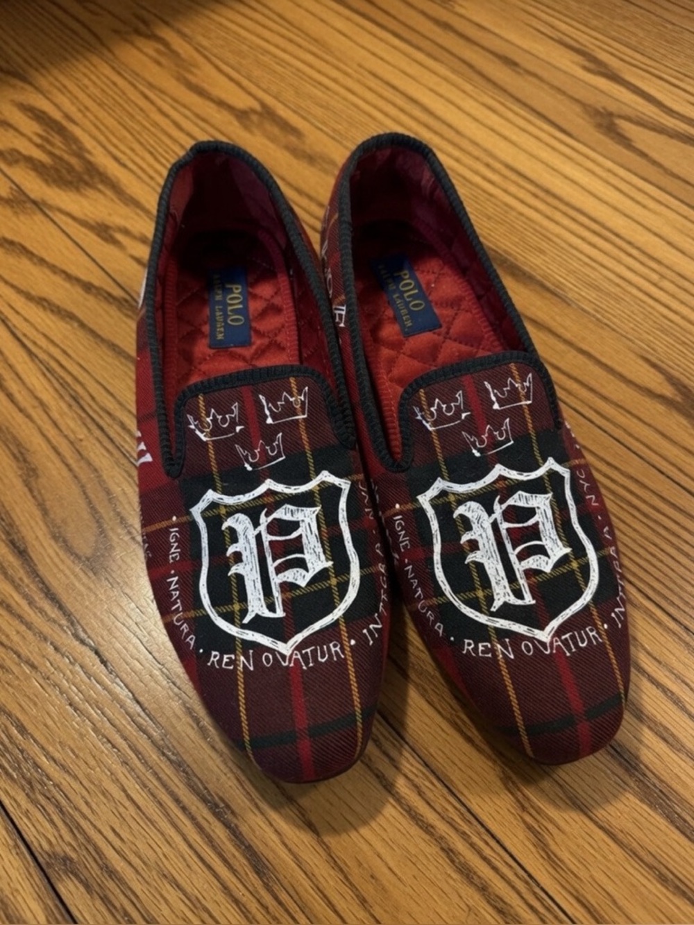 Polo Ralph Lauren Willard Men’s size 9 Plaid Smoking shoes